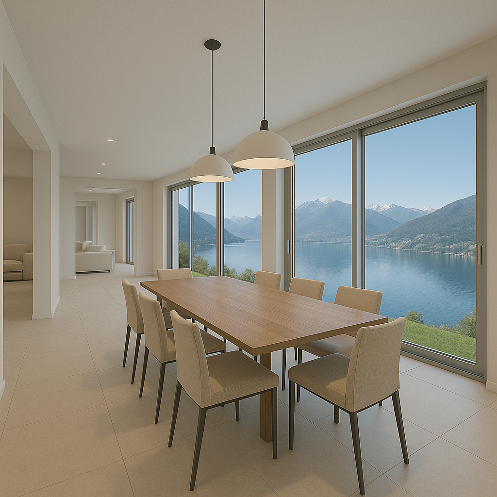 MODERA ED ESCLUSIVA VILLA VISTA LAGO DI 6.5 LOCALI A PUGERNA - Bild 2