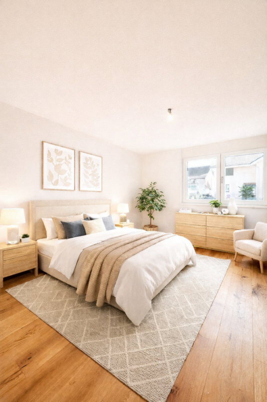 Moderne 3.5-Zimmer-Neubauwohnung mit stilvoller LED-Ambientebeleuchtung und sonnigem Balkon - Bild 4