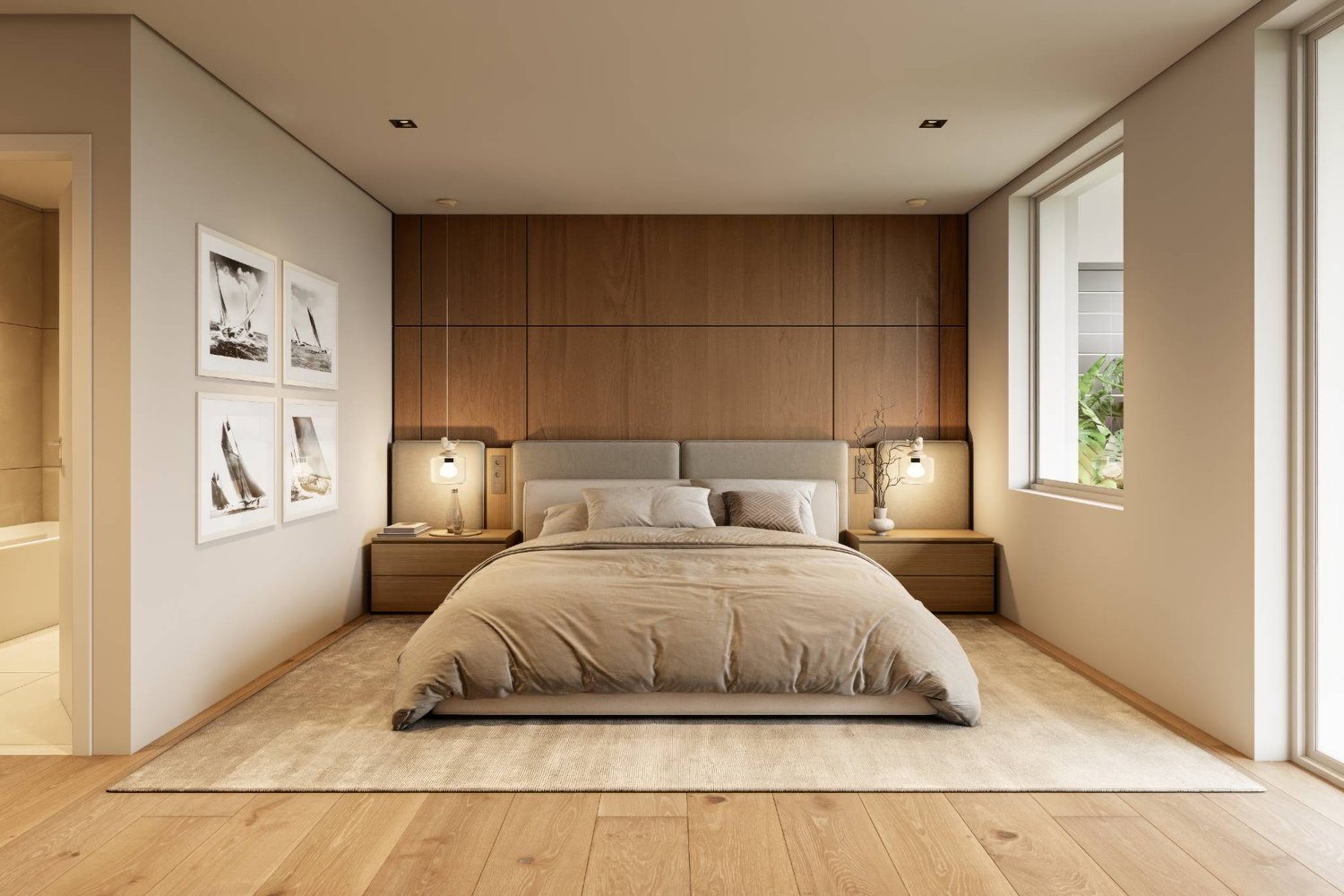 Villa jumelle neuve, idéale pour une famille - Chambre parentale avec salle de bains en suite