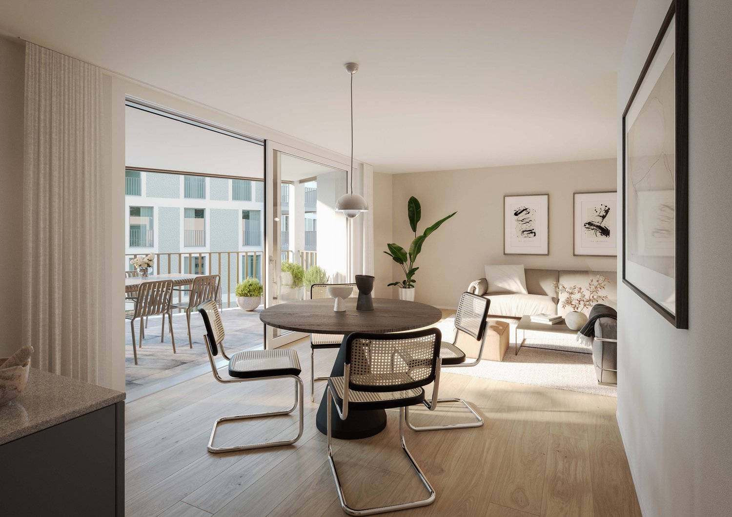 "Niderwis" Untersiggenthal - Mis Dihei - Innenvisualisierung Wohnen OG