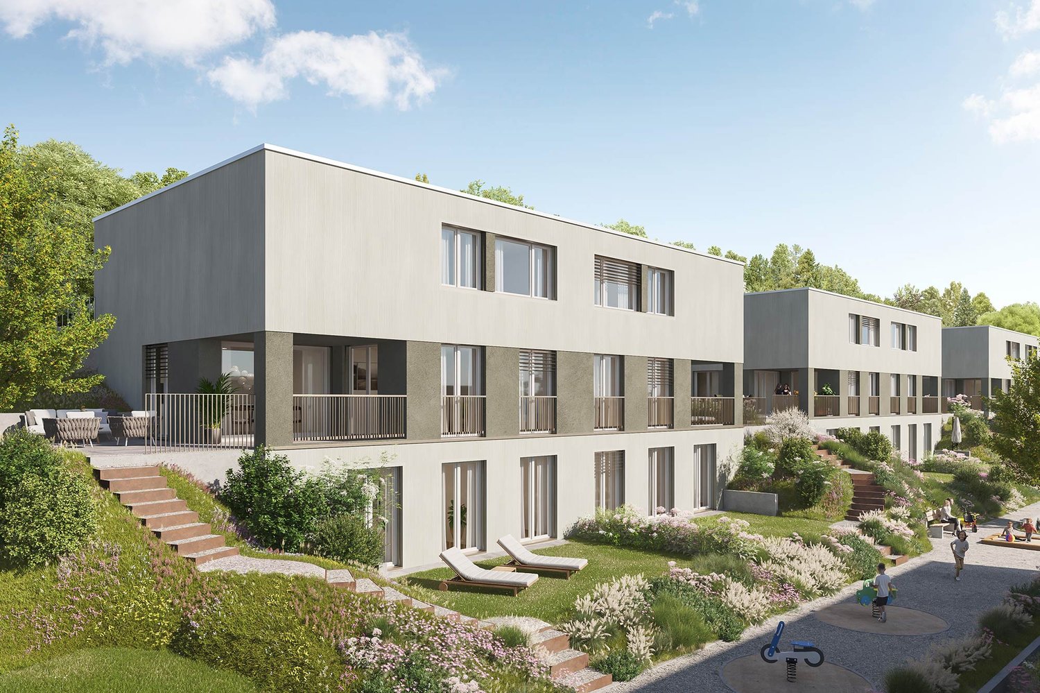 Einfamilienhaus im Neubauprojekt «Sonnhalde» - Visualisierung