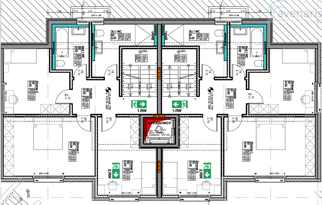 Neubau: Ein Doppeleinfamilienhaus ist noch frei - Grundrisspläne Doppel-Einfamilienhaus Erdgeschoss