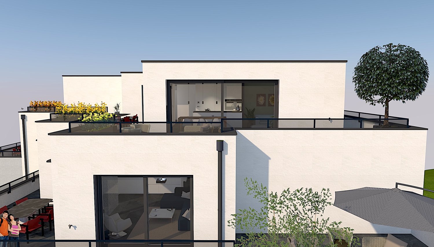 4.5 Zimmer 1.Obergeschoss mit 88 m2 Balkon - Bild 4