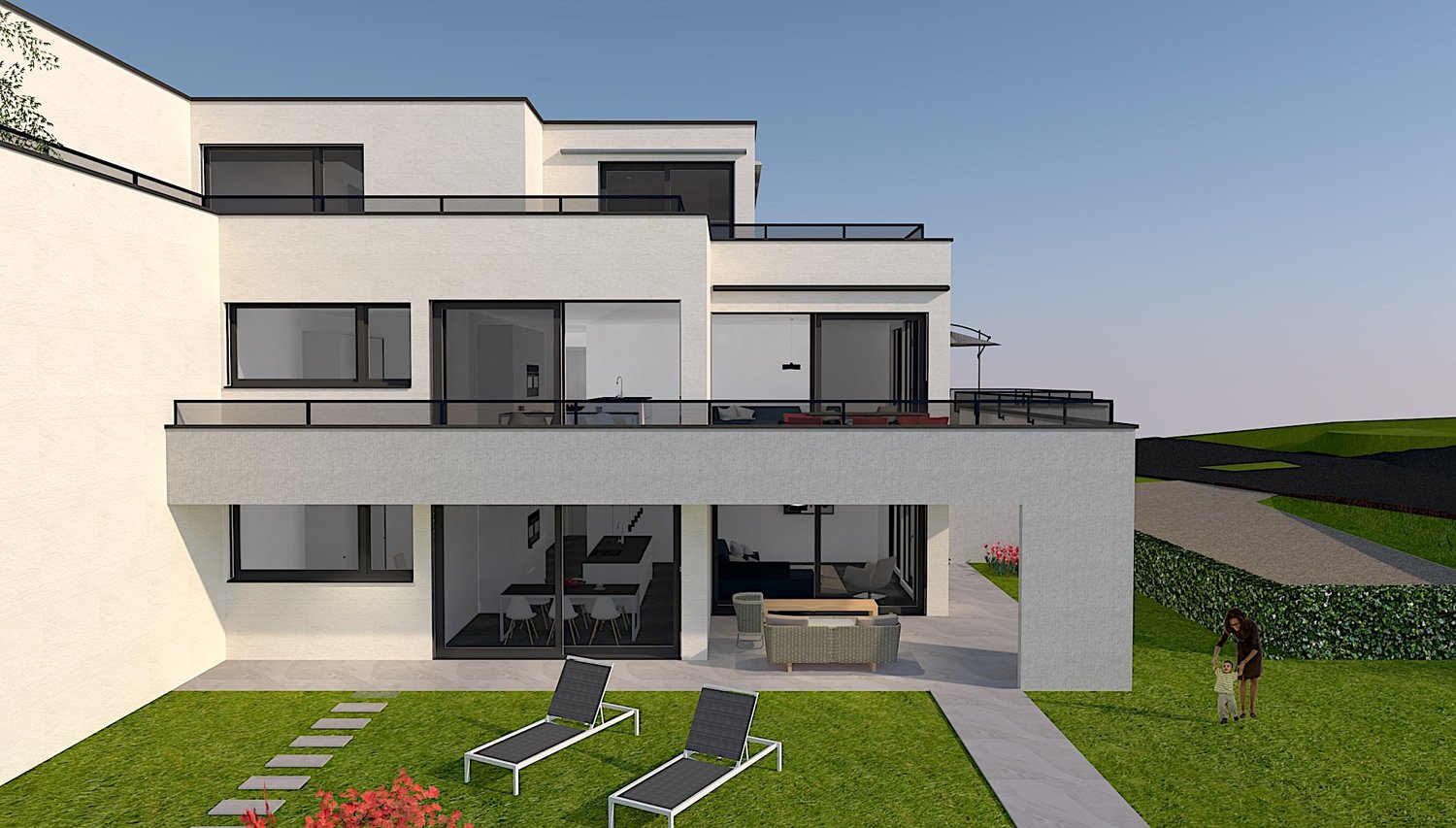 4.5 Zimmer Erdgeschosswohnung mit 88 m2 Balkon - Bild 1