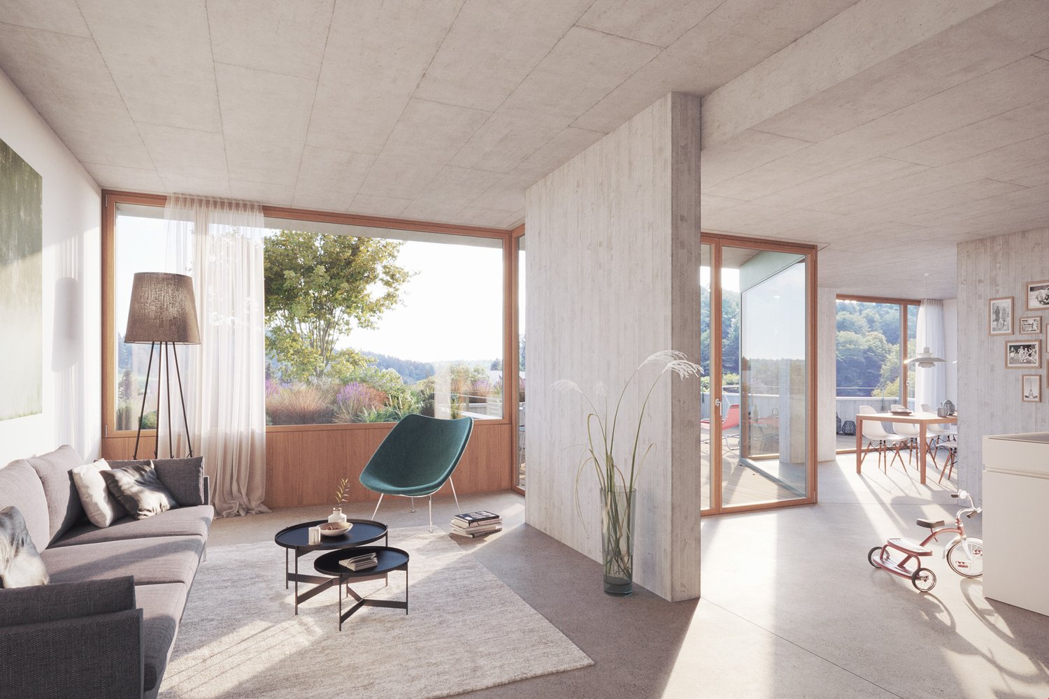 exklusive 4.5 Zimmer Gartenwohnung mit Terrasse & Garten – letzte Etappe - Partiell 2.72 m Raumhöhe