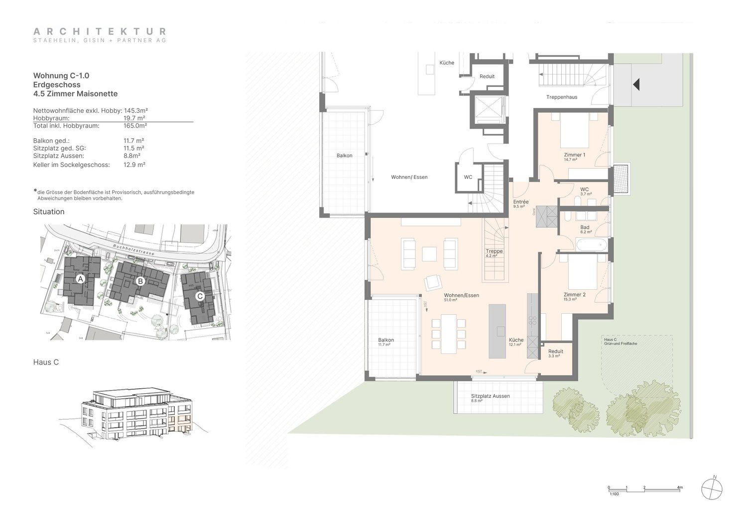 Neubau EG-Maisonette-Wohnung an schöner Lage (C-1.0) -  Bild 6