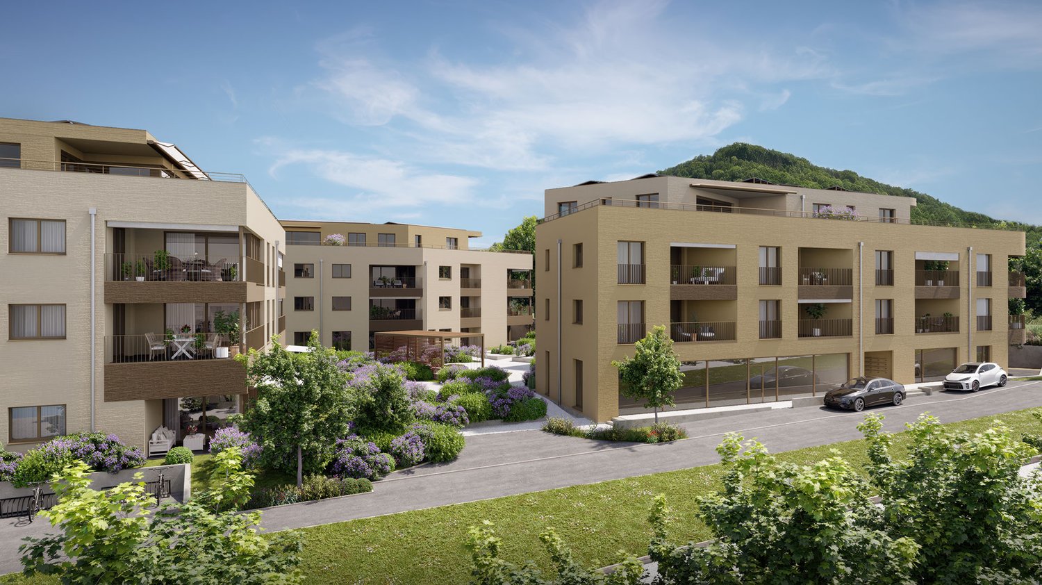 Wohnpark Längg - Wohnen und Arbeiten vereint - Aussenvisualisierung