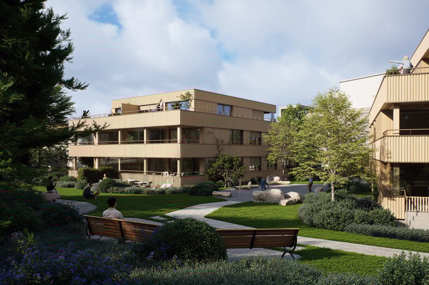 Wohnen im Park - Fünf luxuriöse Eigentumswohnungen in Goldach -  Bild 1