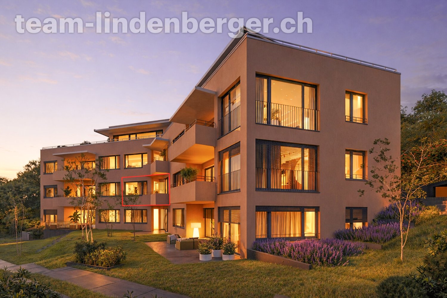 2½ Zi.-Wohnung 1.OG (W6) an Toplage - nur noch wenige verfügbar! - Visualisierung W6 markiert