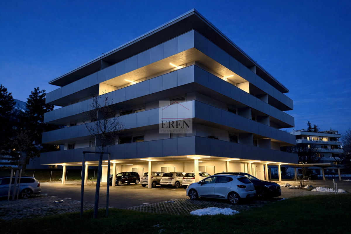 Résidence Palladio à Conthey : Appartements neufs haut de gamme du studio à l'attique 4,5 pièces - Résidence Palladio à Conthey : Appartements neufs de standing du studio à l'attique 4,5 pièces - Visuel avec futur revêtement de balcon-terrasse