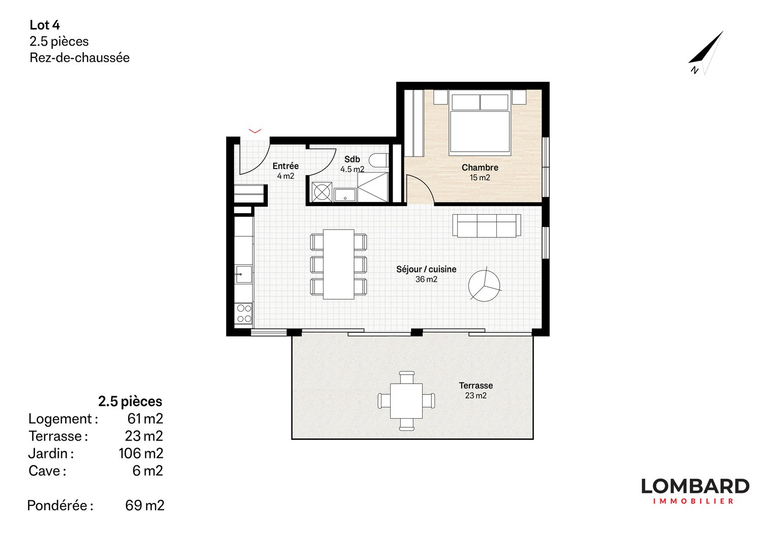 Appartement neuf de 2.5 pièces au rez-de-chaussée -  Bild 6