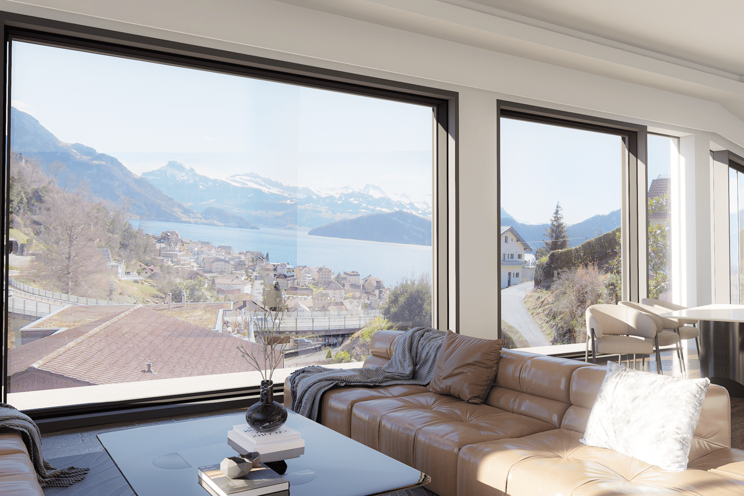 Neubau mit Seesicht! - Aussicht vom Wohnraum