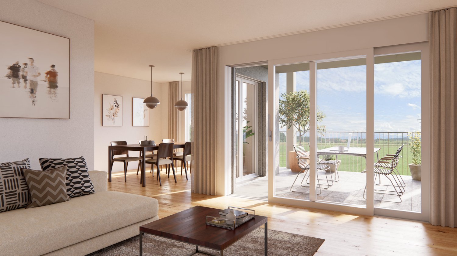 4.5-Zimmer-Neubau-Wohnung mit Balkon und Garage in Opfershofen TG - Bild 2