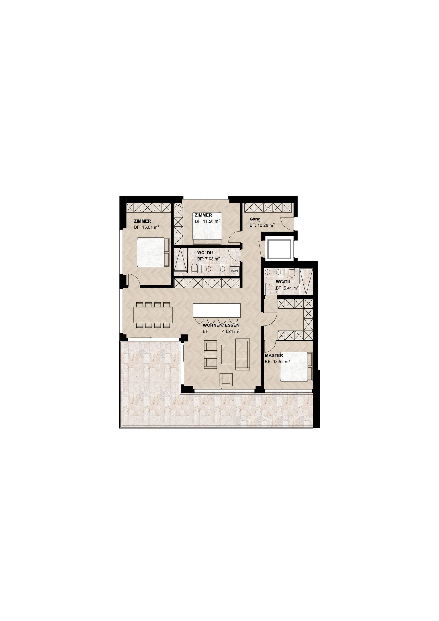 4.5-Zimmer Neubauwohnung mit Weitsicht in Reinach AG - Bild 7