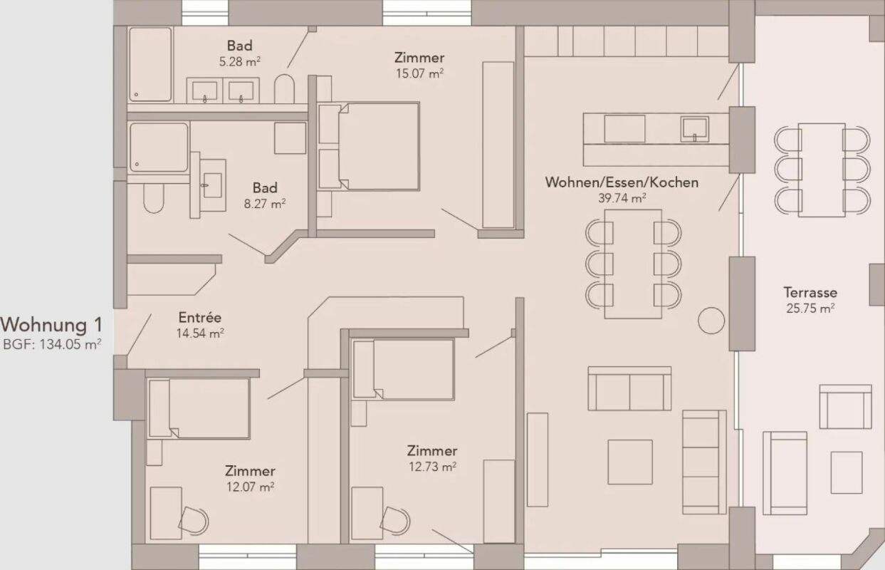 4.5-Zimmer-Wohnung EG ERSTWOHNSITZ - Bild 7