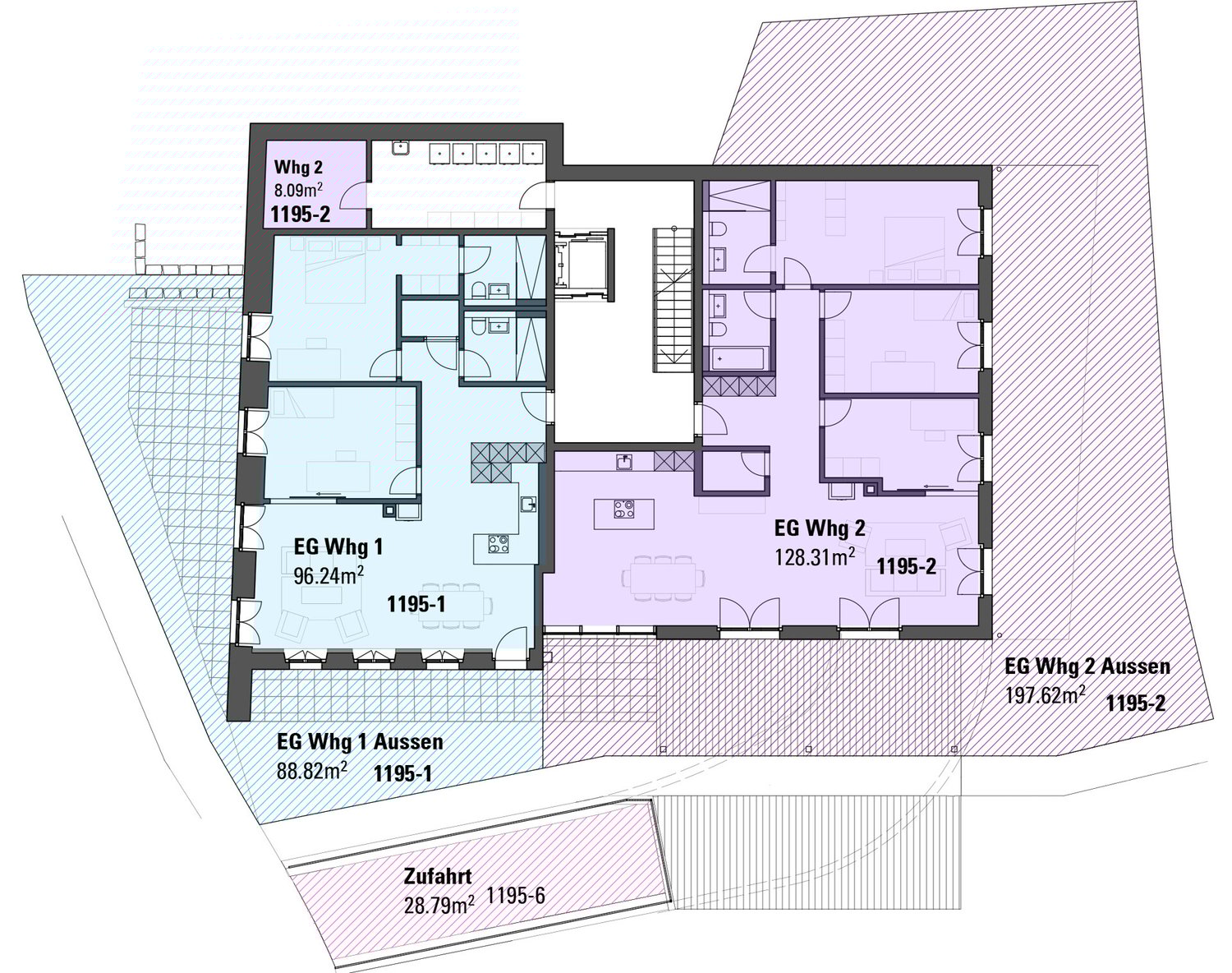 Eine Symbiose aus Alt & Neu - Plan Erdgeschoss