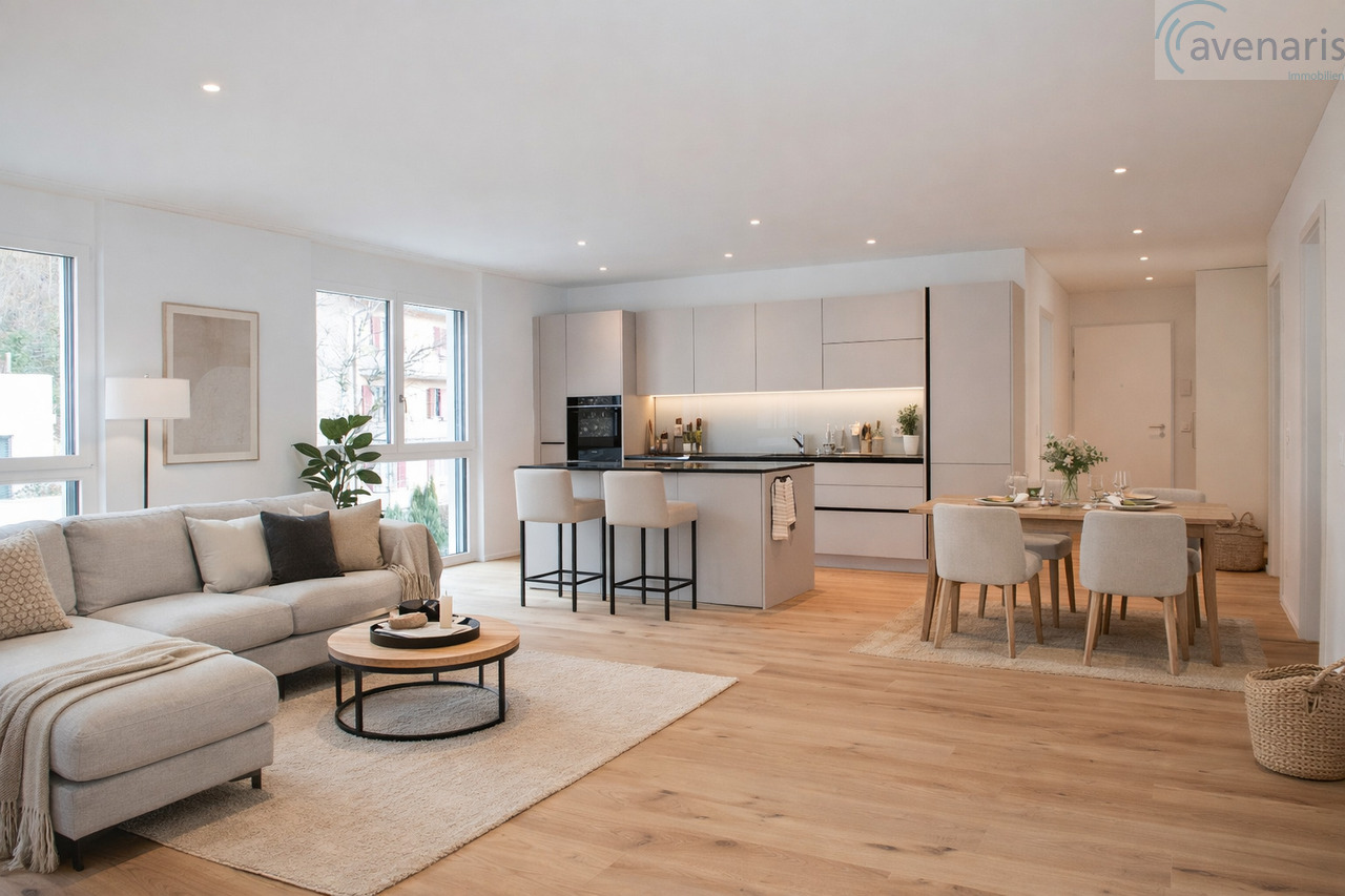 Neubau: Moderne 4.5-Zimmer-Eigentumswohnungen - fast bezugsfertig - Wohn-Essbereich