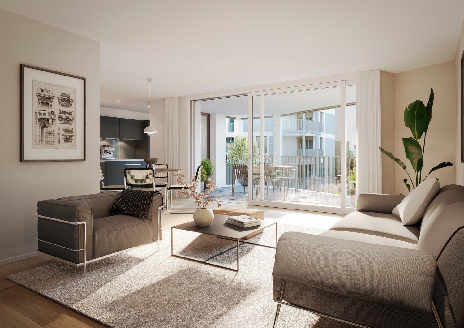 "Niderwis" in Untersiggenthal - Mis Dihei - Innenvisualisierung Küche OG