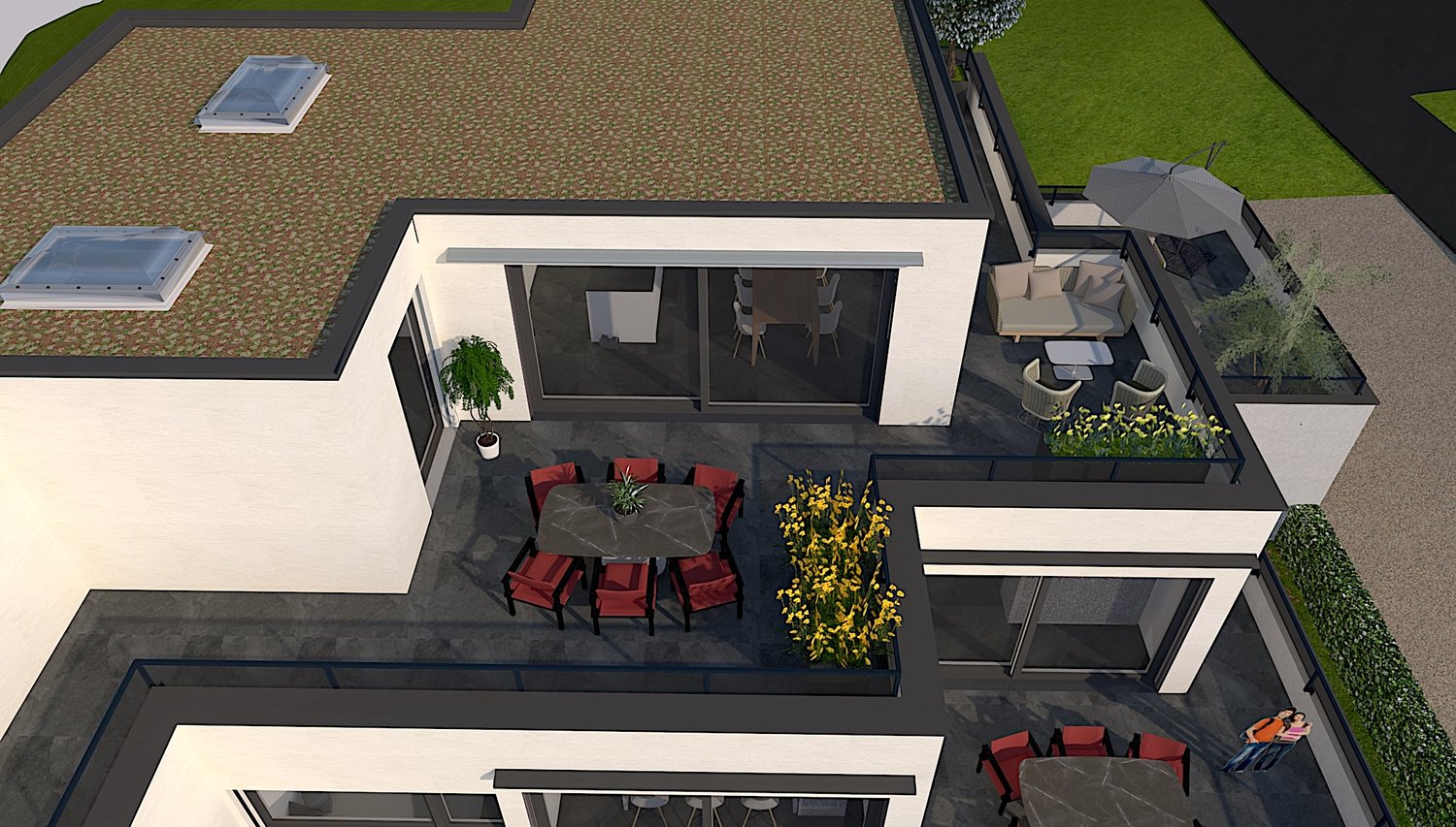 4.5 Zimmer 1.Obergeschoss mit 88 m2 Balkon - Bild 3