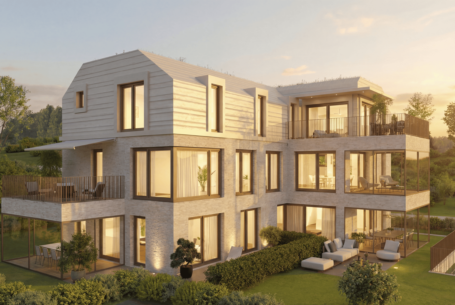 Luxuriöse 3.5-Zimmer Attikawohnung im Neubau mit architektonischer Eleganz + exklusiver Dachterrasse - Bild 1