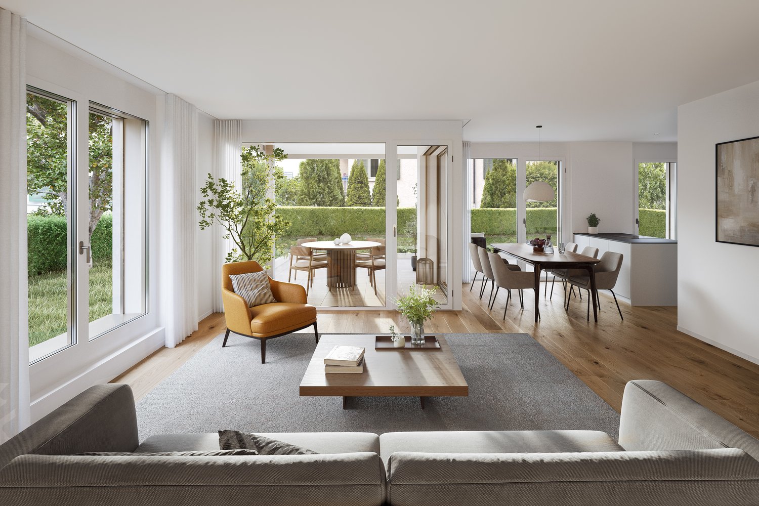 Neues Wohneigentum an der Grenze zu Aarau - Innenvisualisierung