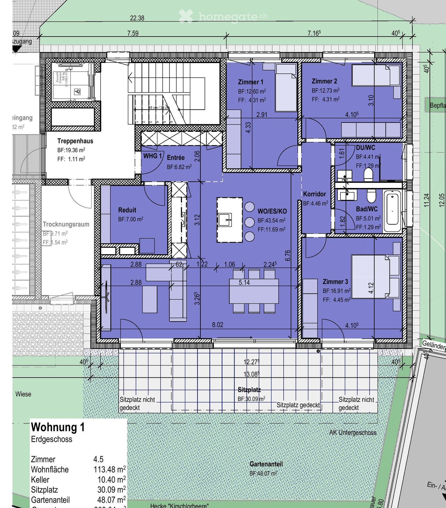 Moderne 4.5-Zimmer-Neubau-Wohnung in Affoltern am Albis -  Bild 3