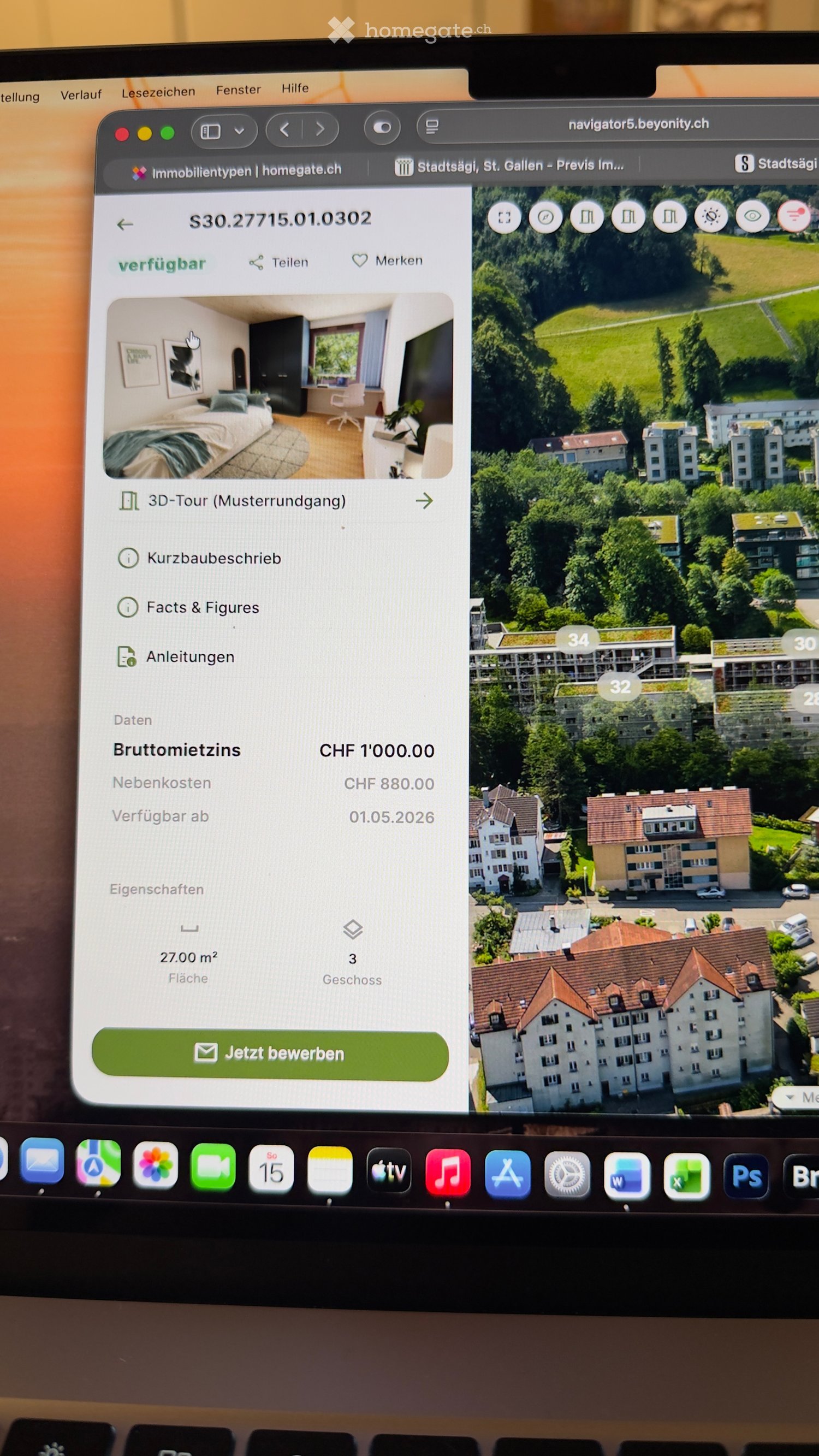 Moderne 1-Zimmer-Wohnung in St. Gallen Neubau -  Bild 1