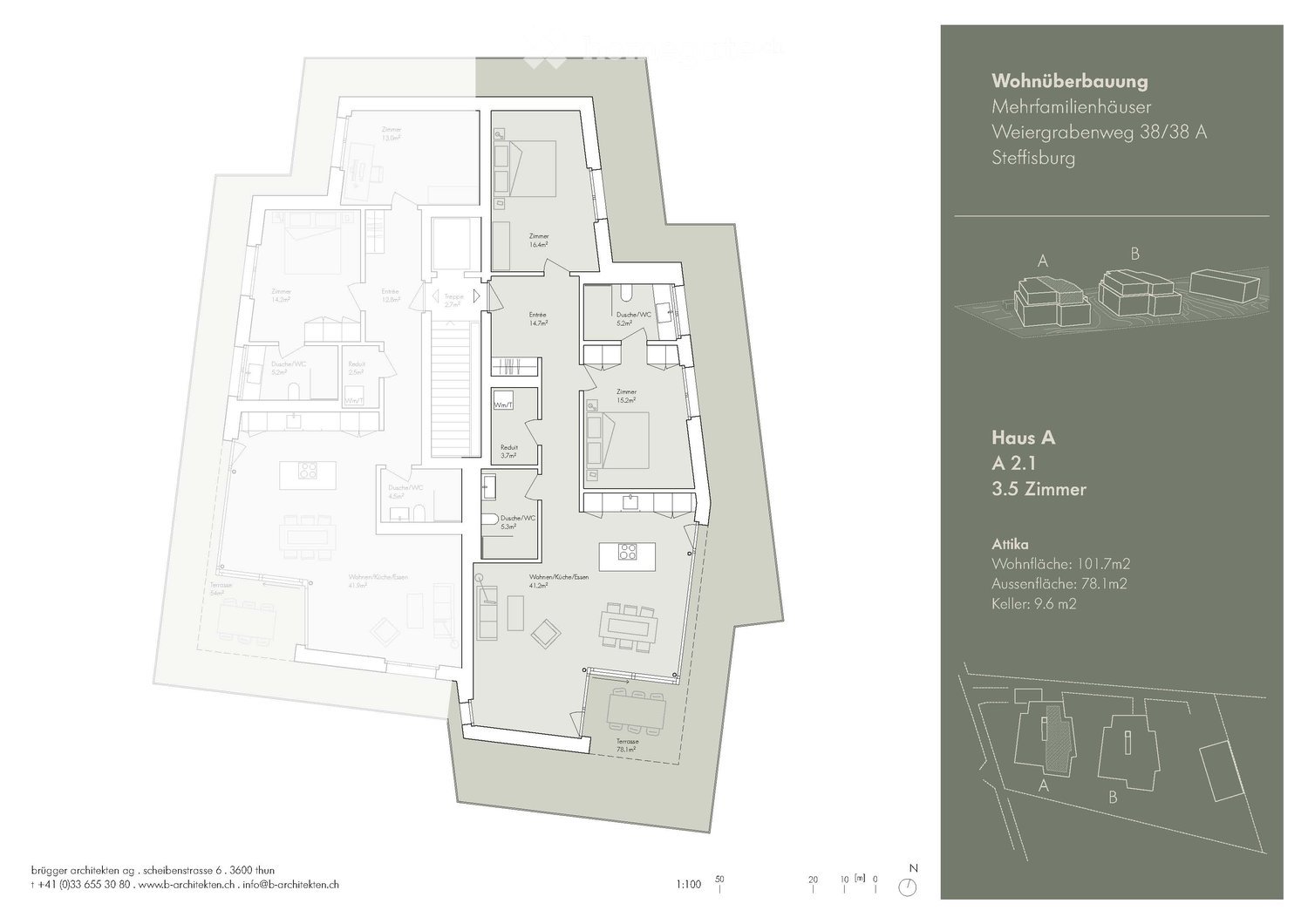 3.5 Zimmer Attikawohnung in Steffisburg - Bild 5