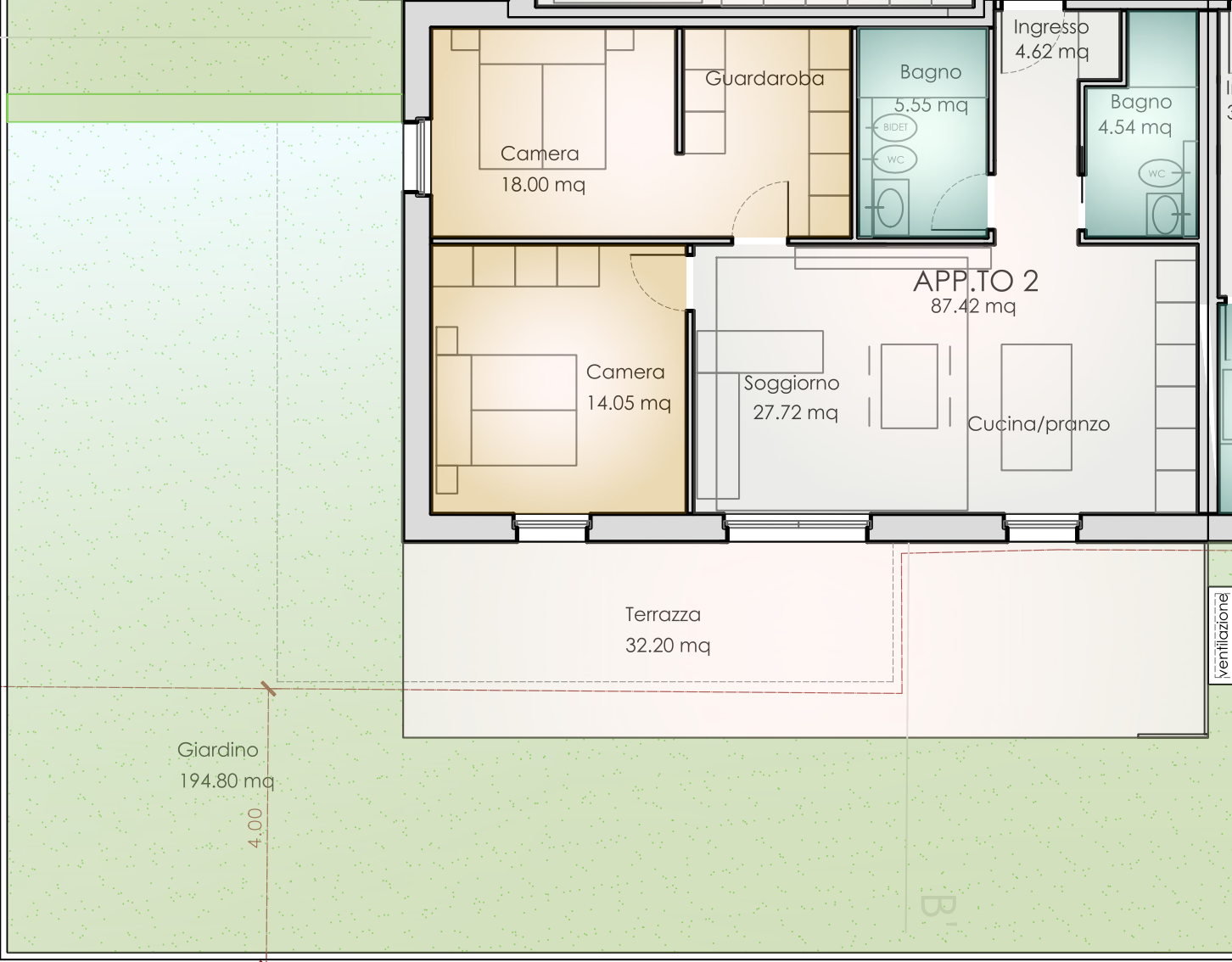 BELLISSIMO E MODERNO 3.5 CON GIARDINO PRIVATO A VACALLO -  Bild 7