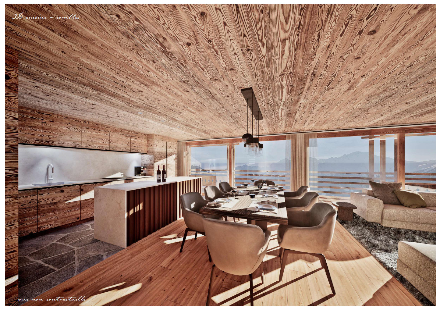 GENTIANES 1ER ETAGE - Cuisine combles