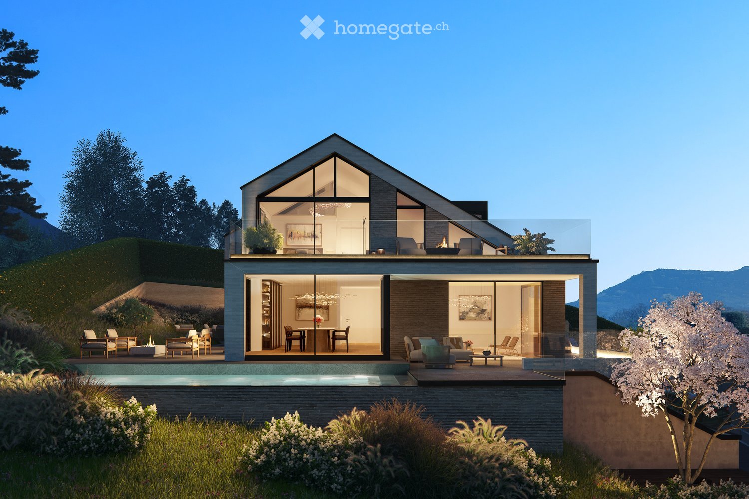 Villa in Kastanienbaum – an bester Lage mit Panoramablick auf See und Alpen -  Bild 4