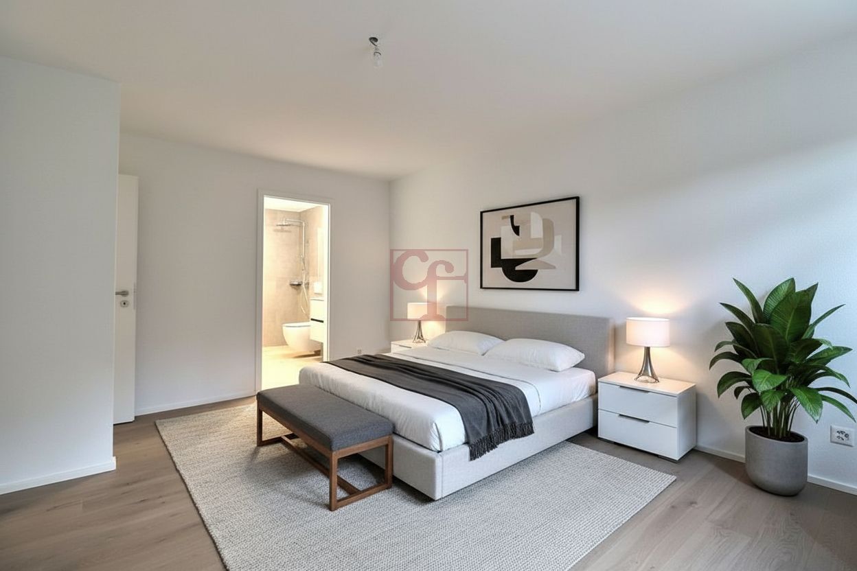 Enney - Résidence de l'Ondine -  1 appartement de 4.5 pcs - Simulation chambre à coucher lot C1