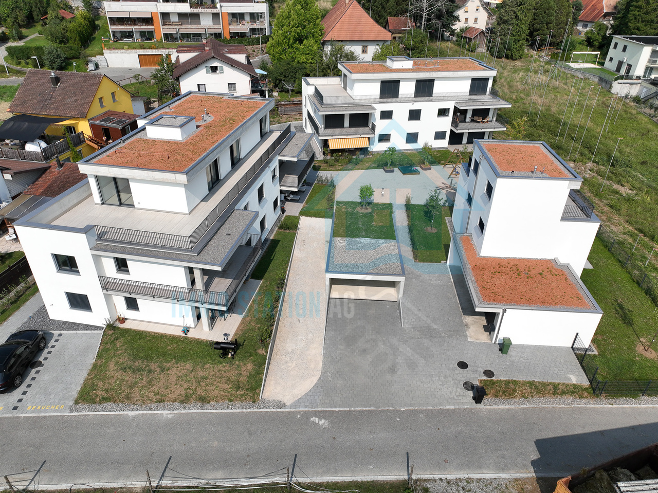 Exklusive Neubau-Attikawohnung mit Weitblick & höchstem Wohnkomfort - Luftaufname