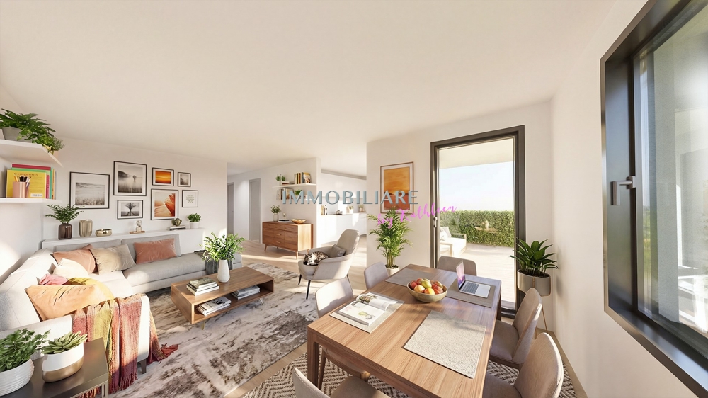 Piazzogna  Appartamento con bel giardino di nuova costruzione - Wohnzimmer