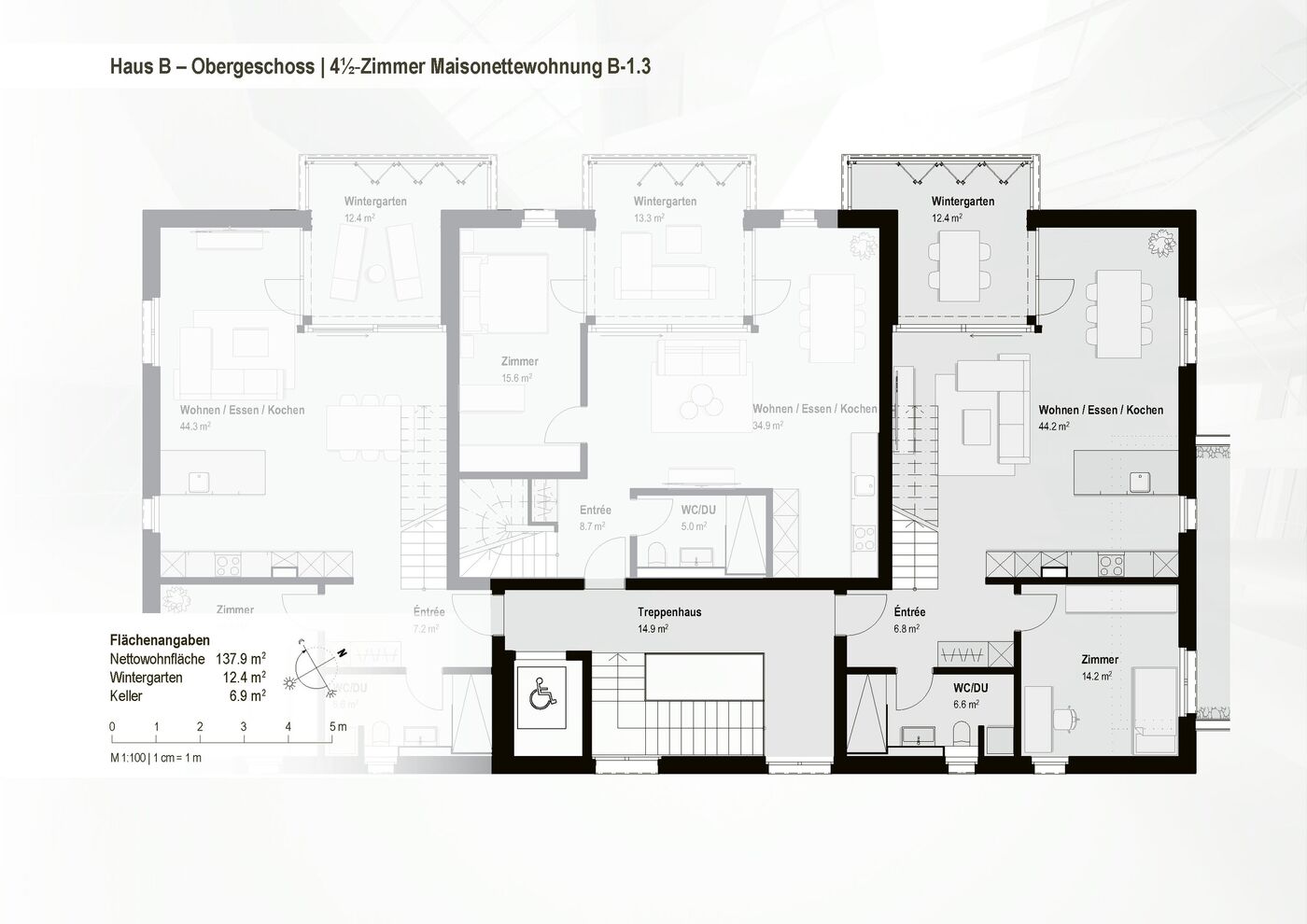TOP-4,5-Zimmer-Maisonette-Wohnung mit Wintergarten. B-1.3 - Bild 9