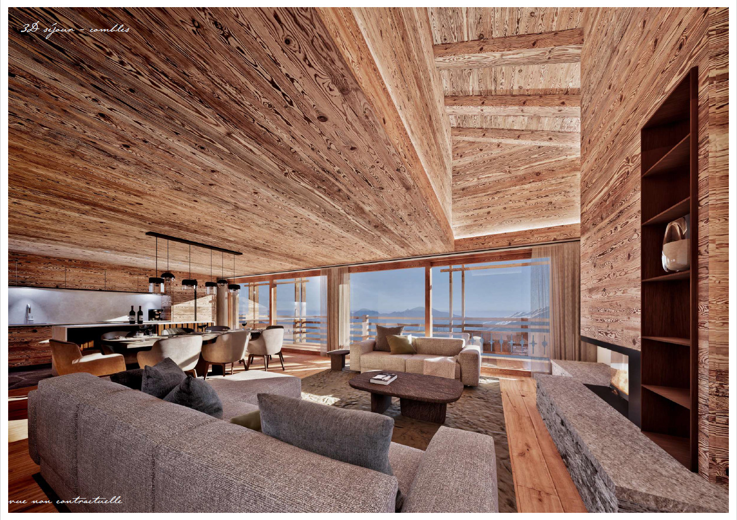 GENTIANES 1ER ETAGE - séjour combles 1