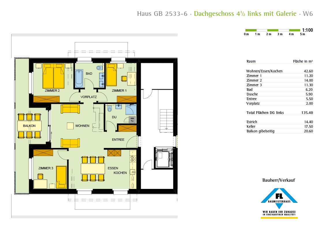 neue 4 1/2 Zimmer Galeriewohnung links - Bild 5