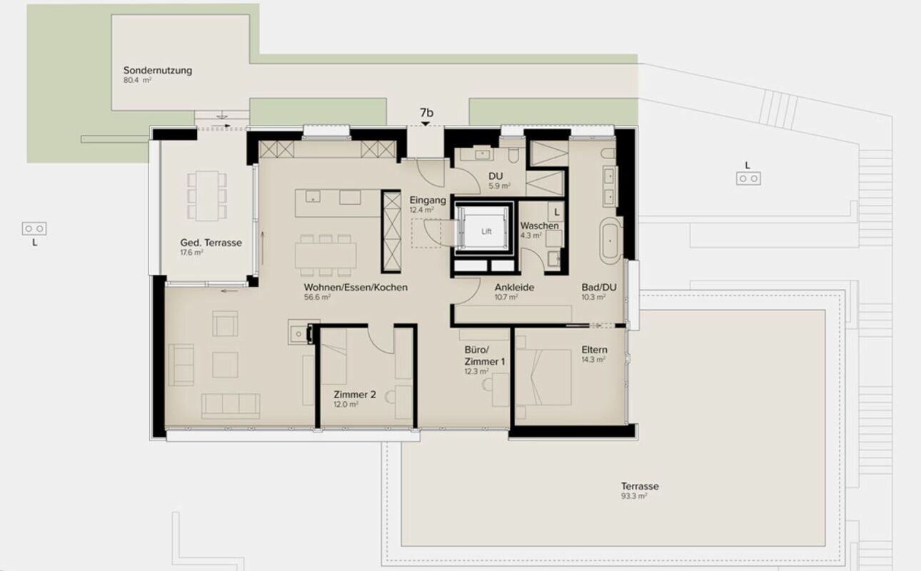 175 m² | Luxuriöses 4.5-Zimmer-Terrassenhaus - In den Reben - Bild 10