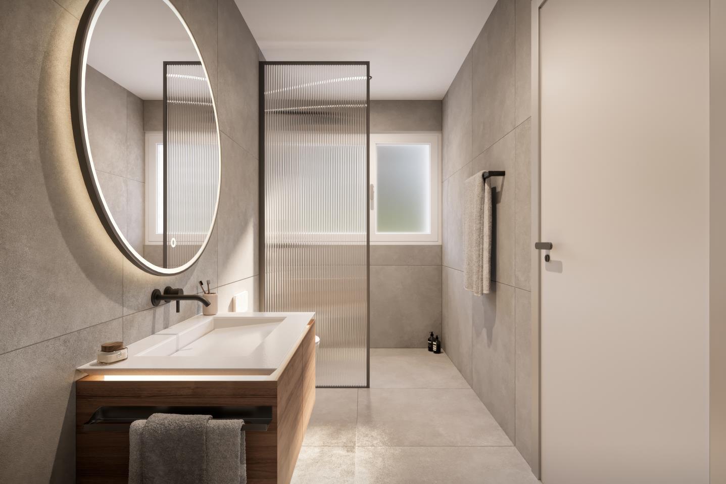 Neubauprojekt "Drei Halden" - 4.5-Zi. Etagenwohnung im EG - Bad