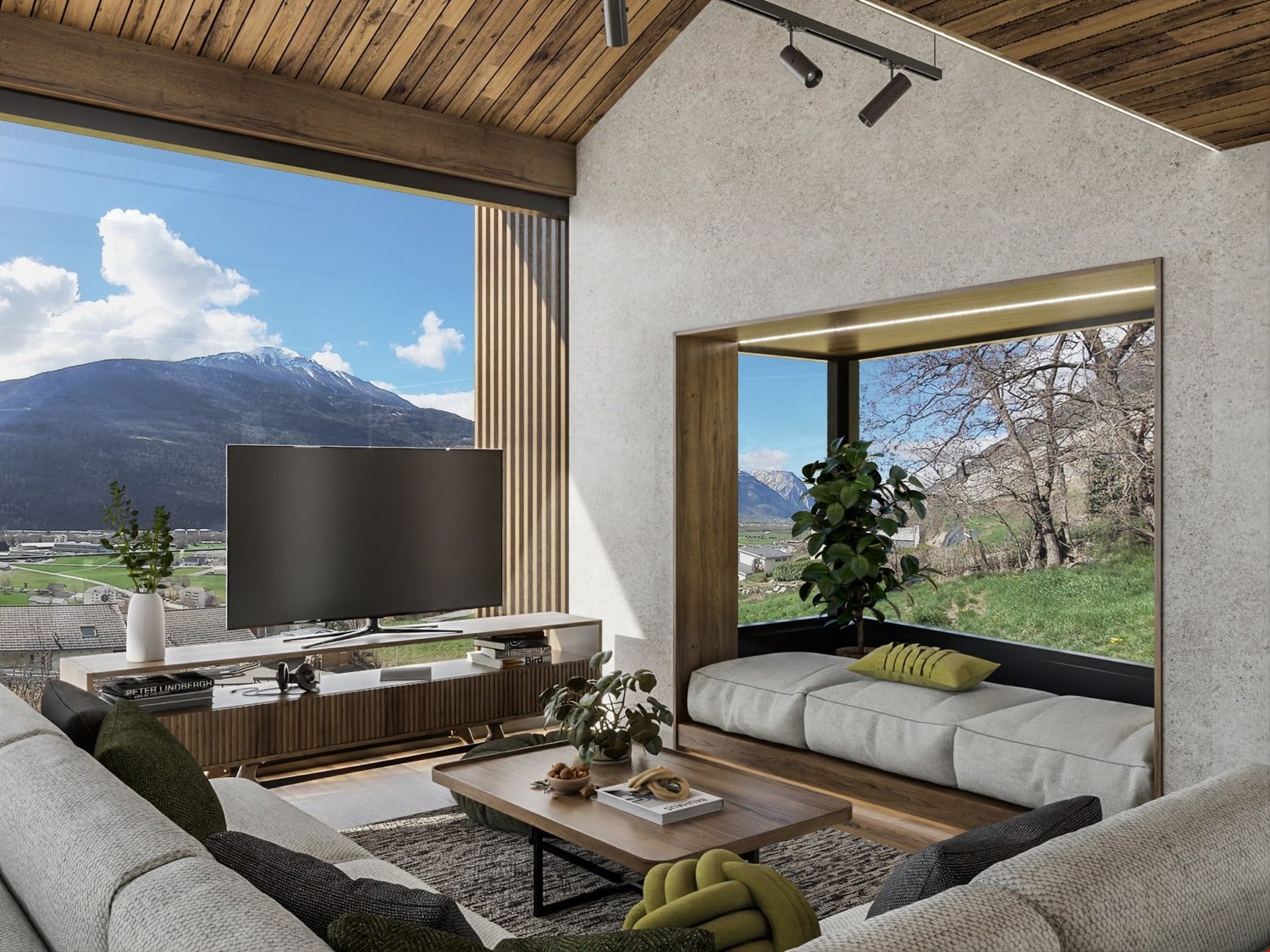 Einzigartiges Einfamilienhaus in Steg - Wohnbereich