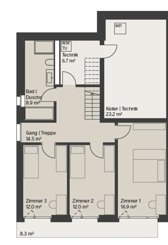 DOPPELEINFAMILIENHAUS - UNTERDORF MÖNTHAL - Zeitgemässe Architektur mitten im Grünen - Bild 3
