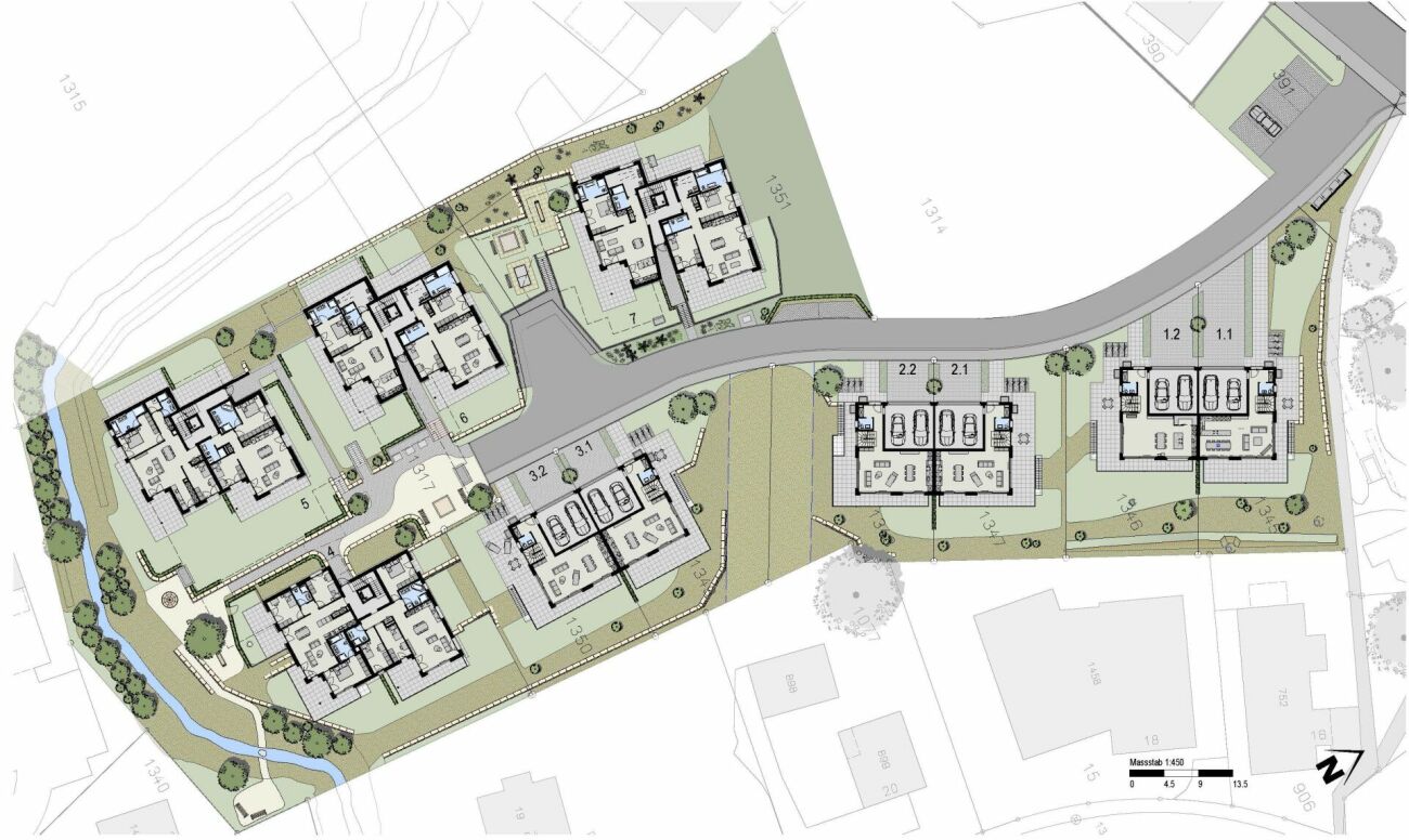 BAUSTART ERFOLGT! Modernes Eigenheim mit Panorama-Weitsicht und viel Umschwung - Situationsplan