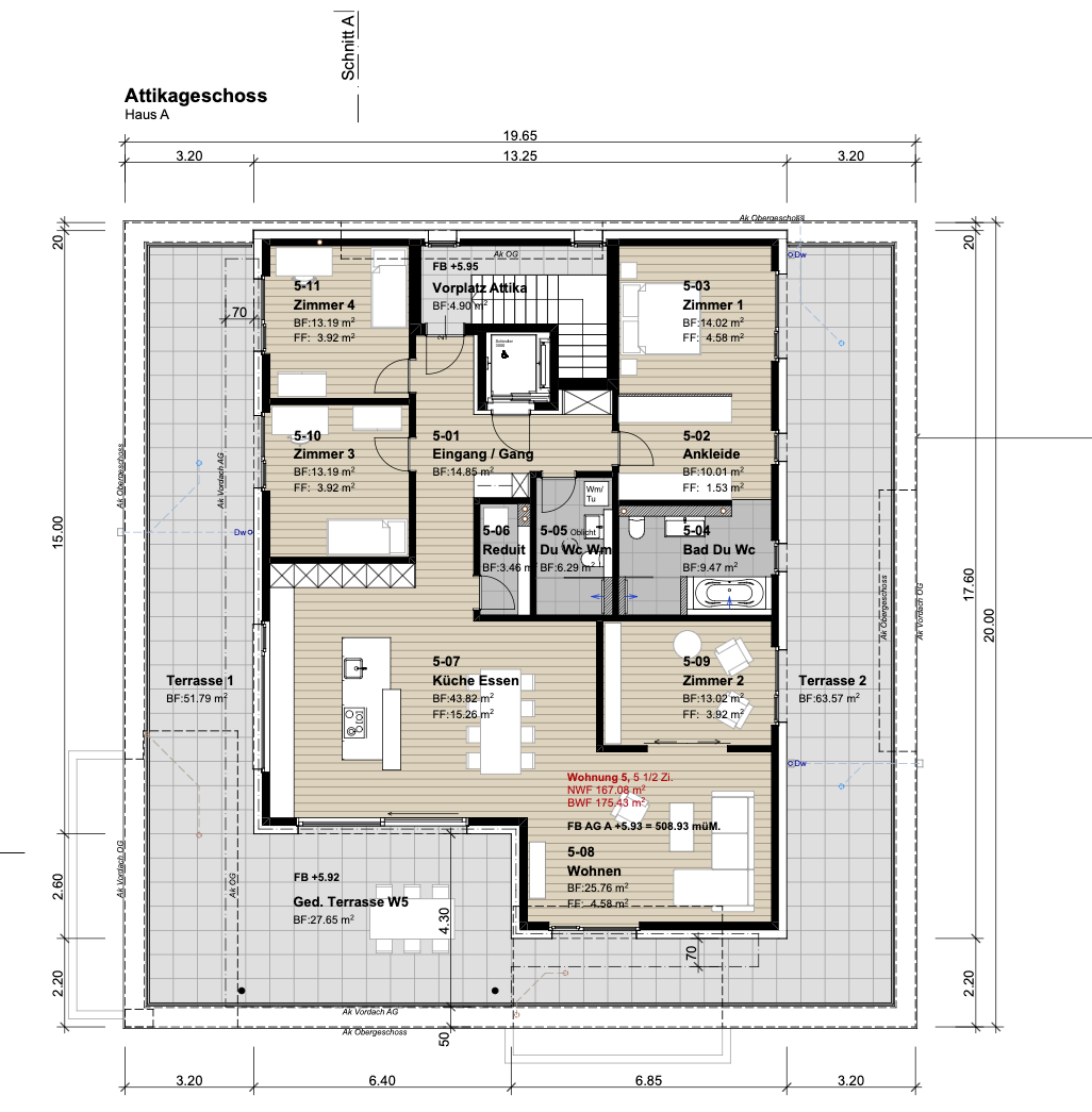 Moderne 5.5-Zimmer-Attikawohnung mit 143m² Terasse in Oberbüren (A5) - Image 4