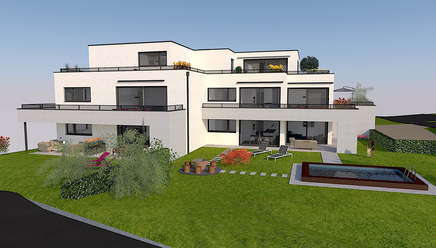 4.5 Zimmer 1.Obergeschoss mit 88 m2 Balkon - Bild 8