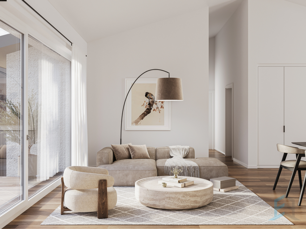 Superbe appartement 4 ½ pièces dans un projet de 7 unités à Villa - Résidence St-Charles - Séjour / St-Charles Residence - Wohnzimmer / Résidence St-Charles - Stay