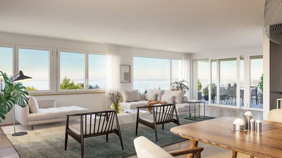 Moderne 4.5-Zimmer-Neubauwohnung mit Seesicht in Rorschacherberg - Bild 1