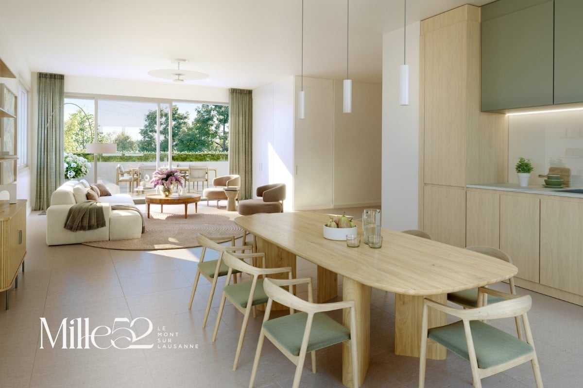 Mille52 - Lot B2-101 - Appartement de 3.5 pièces au 1er étage avec balcon - Intérieur