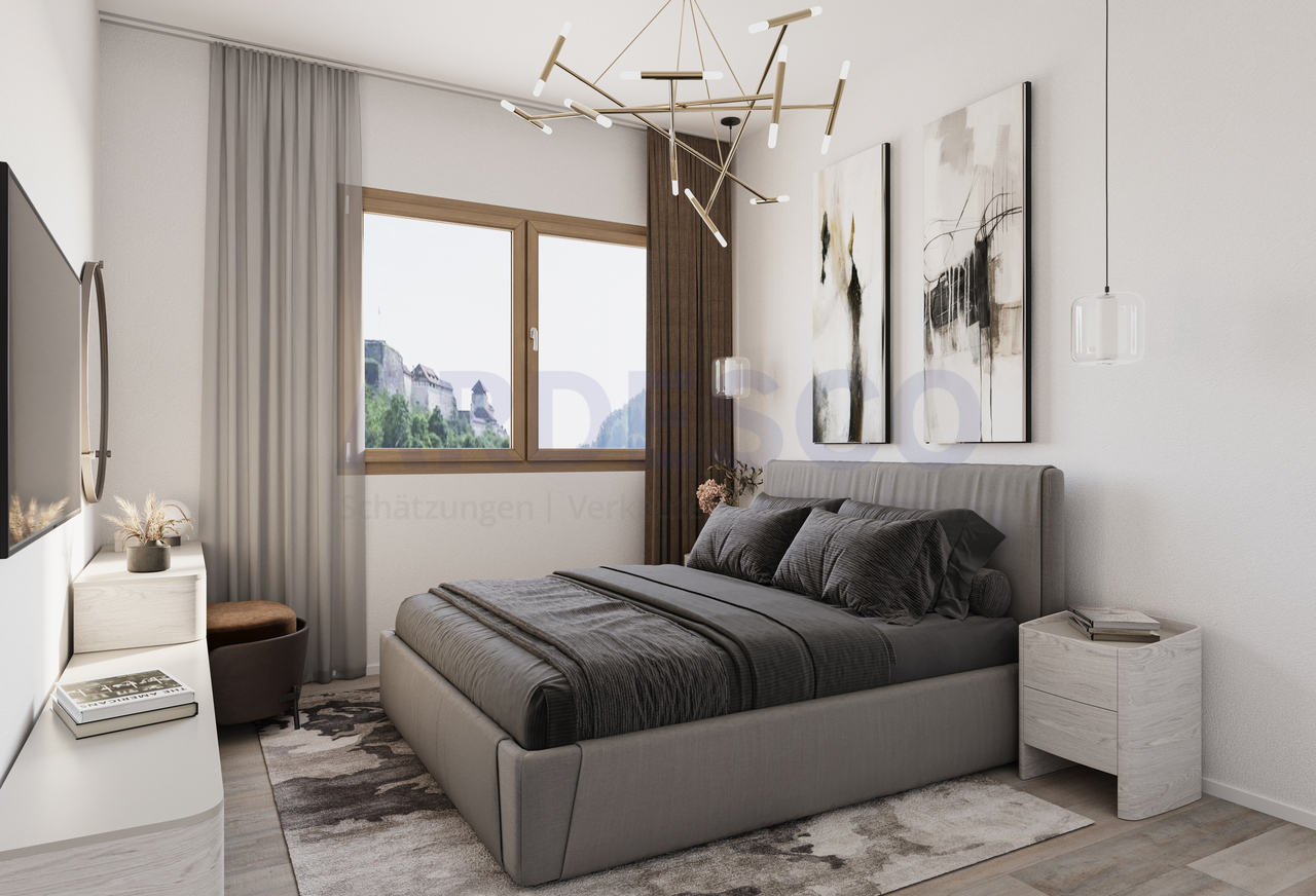 Ein Zuhause mit Weitblick - modernes Wohnen an historischer Kulisse - Schlafzimmer