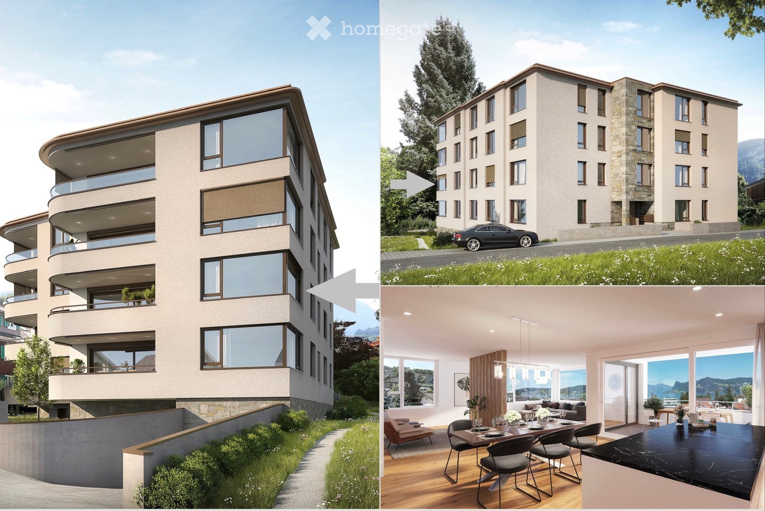 Moderne 4.5- oder 5,5-Zimmer-Wohnung mit tollem Blick  in Hergiswil -  Bild 1