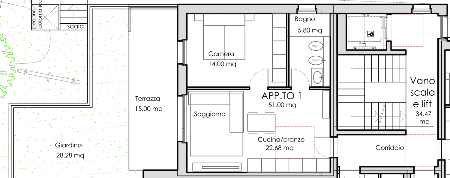 MODERNO 2.5 LOCALI CON GIARDINO PRIVATO A VACALLO -  Bild 7